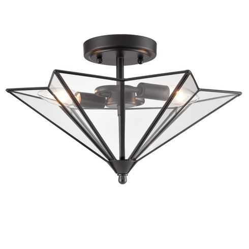 Farmhouse Ceiling Light Black Flush Mount Light Fixtures Glass Ceiling