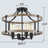 Farmhouse Ceiling Light Fixtures Ceiling Semi Flush Mount Chandelier