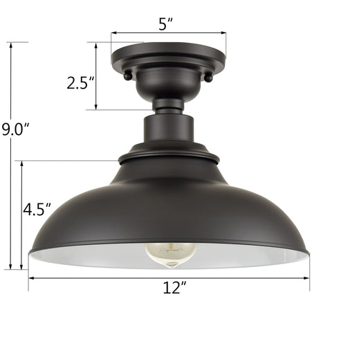 Piaggio Farmhouse Ceiling Light Semi Flush Ceiling Lighting 1-Light