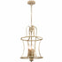 Farmhouse Chandelier 4-Light Distressed Off-White Dining Room Lighting