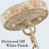 Farmhouse Chandelier 4-Light Distressed Off-White Dining Room Lighting