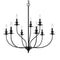 Farmhouse Chandelier Black Candle Chandelier for Dining