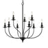 Farmhouse Chandelier Black Candle Chandelier for Dining