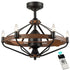 Farmhouse Chandelier Ceiling Fans with Lights and Remote 24 Inches