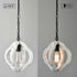 Farmhouse Distressed White Wood Pendant Light Fixture