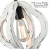 Farmhouse Distressed White Wood Pendant Light Fixture