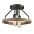Farmhouse Flush Mount Ceiling Light Wood Grain with 3 Lights