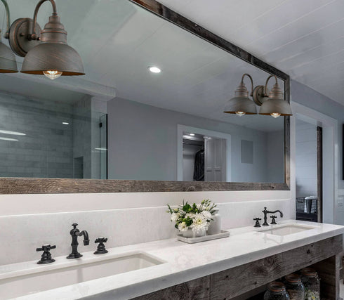 2-Pack Farmhouse Indoor/Outdoor Wall Sconce Metal Barn Light