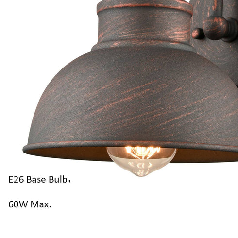 2-Pack Farmhouse Indoor/Outdoor Wall Sconce Metal Barn Light