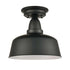 Farmhouse Matte Black Ceiling Light Fixture Rustic Barn Flush Mount