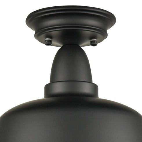 Farmhouse Matte Black Ceiling Light Fixture Rustic Barn Flush Mount