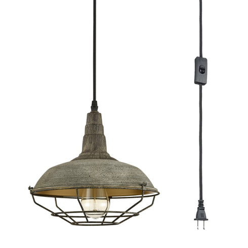 Chieri Farmhouse Plug in Pendant Light Hanging Lighting Fixture