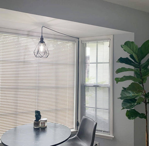 Farmhouse Plug-in Pendant Light Polygon Cage Shade