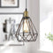 Farmhouse Plug-in Pendant Light Polygon Cage Shade