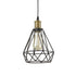 Farmhouse Plug-in Pendant Light Polygon Cage Shade
