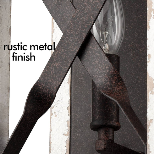 Farmhouse Rustic Wall Sconce 1-Light Mail Box Wooden Wall Lamp