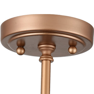 Farmhouse Semi Flush Ceiling Light Rustic Wood Grain Finish