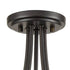 Ustica Acireale Farmhouse Semi Flush Mount Ceiling Light Bronze 5-Light Ceiling Chandelier