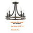 Ustica Acireale Farmhouse Semi Flush Mount Ceiling Light Bronze 5-Light Ceiling Chandelier