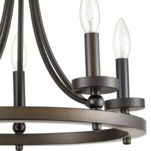 Ustica Acireale Farmhouse Semi Flush Mount Ceiling Light Bronze 5-Light Ceiling Chandelier