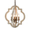 Farmhouse White Wood Chandeliers Orb Dining Room Chandelier