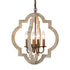 Farmhouse White Wood Chandeliers Orb Dining Room Chandelier