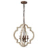 Farmhouse White Wood Chandeliers Orb Dining Room Chandelier