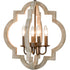 Farmhouse White Wood Chandeliers Orb Dining Room Chandelier