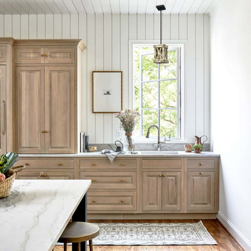 Farmhouse Wood Pendant Light Fixture Black Finish