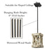 Farmhouse Wood Pendant Light Fixture Black Finish