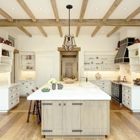 Farmhouse Wood Pendant Lighting for Kitchen Island