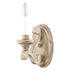 Farmhouse Wood Wall Sconce Candle Style, Antique White