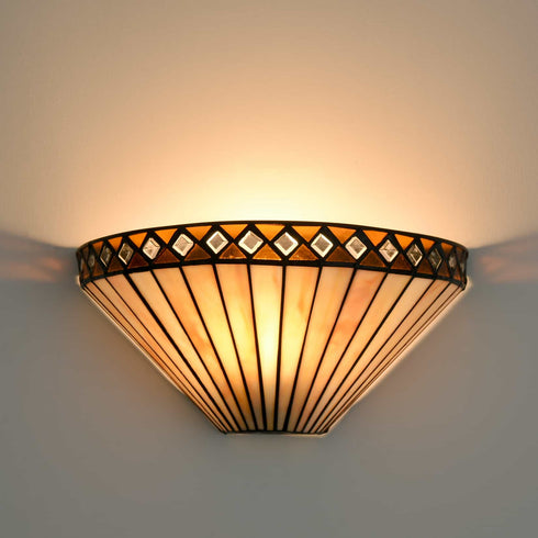 Tiffany Style Wall Sconce 1-Light Stained Glass Wall Light