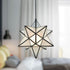 Radda Frosted Glass Moravian Star Pendant Light Chandelier, 12”