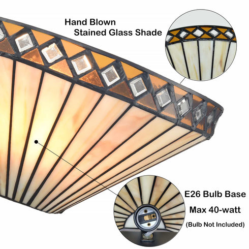 Tiffany Style Wall Sconce 1-Light Stained Glass Wall Light