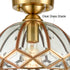 Dome-Shaped, Vintage, Glass Ceiling Light Fixture
