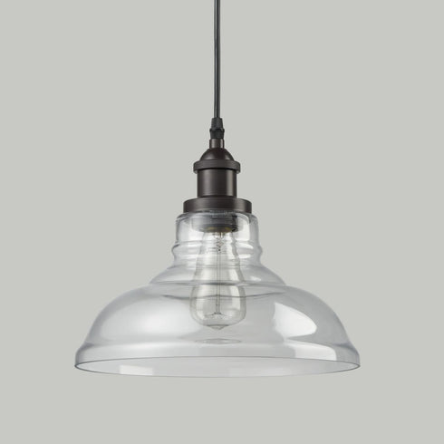 Volturno Glass Oil Rubbed Bronze Industrial Kitchen Island Pendant Lighting