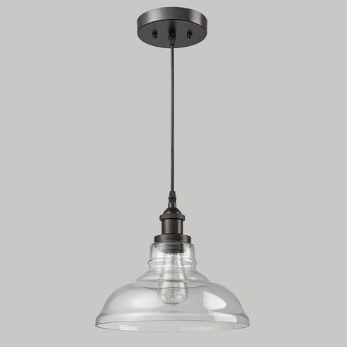 Volturno Glass Oil Rubbed Bronze Industrial Kitchen Island Pendant Lighting