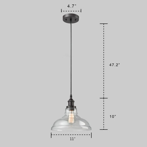 Volturno Glass Oil Rubbed Bronze Industrial Kitchen Island Pendant Lighting