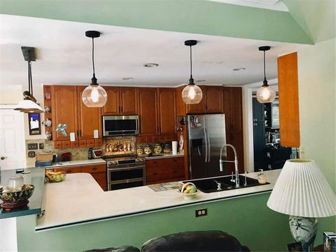 Santarcangelo Globe Seeded Glass Pendant Lights, Oil Rubbed Bronze