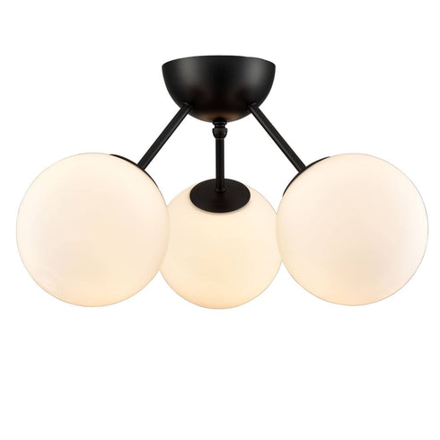 Globe Sputnik Chandelier Black Ceiling Light- 3 Light