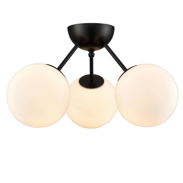 Globe Sputnik Chandelier Black Ceiling Light- 3 Light