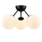 Globe Sputnik Chandelier Black Ceiling Light- 3 Light