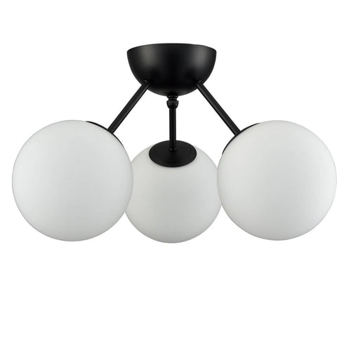 Globe Sputnik Chandelier Black Ceiling Light- 3 Light
