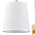 Gold Fabric Shade Wall Sconce Bedroom Plug-in Wall Lamp Set of 2