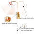 Gold Fabric Shade Wall Sconce Bedroom Plug-in Wall Lamp Set of 2