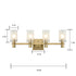 Modern Brass Bathroom Vanity Lighting with Frosted Glass - 4 Light