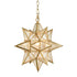 Marciana Gold Moravian Star Pendant Light with Seeded Glass 15 Inches