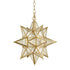 Marciana Gold Moravian Star Pendant Light with Seeded Glass 15 Inches