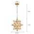 Marciana Gold Moravian Star Pendant Light with Seeded Glass 15 Inches